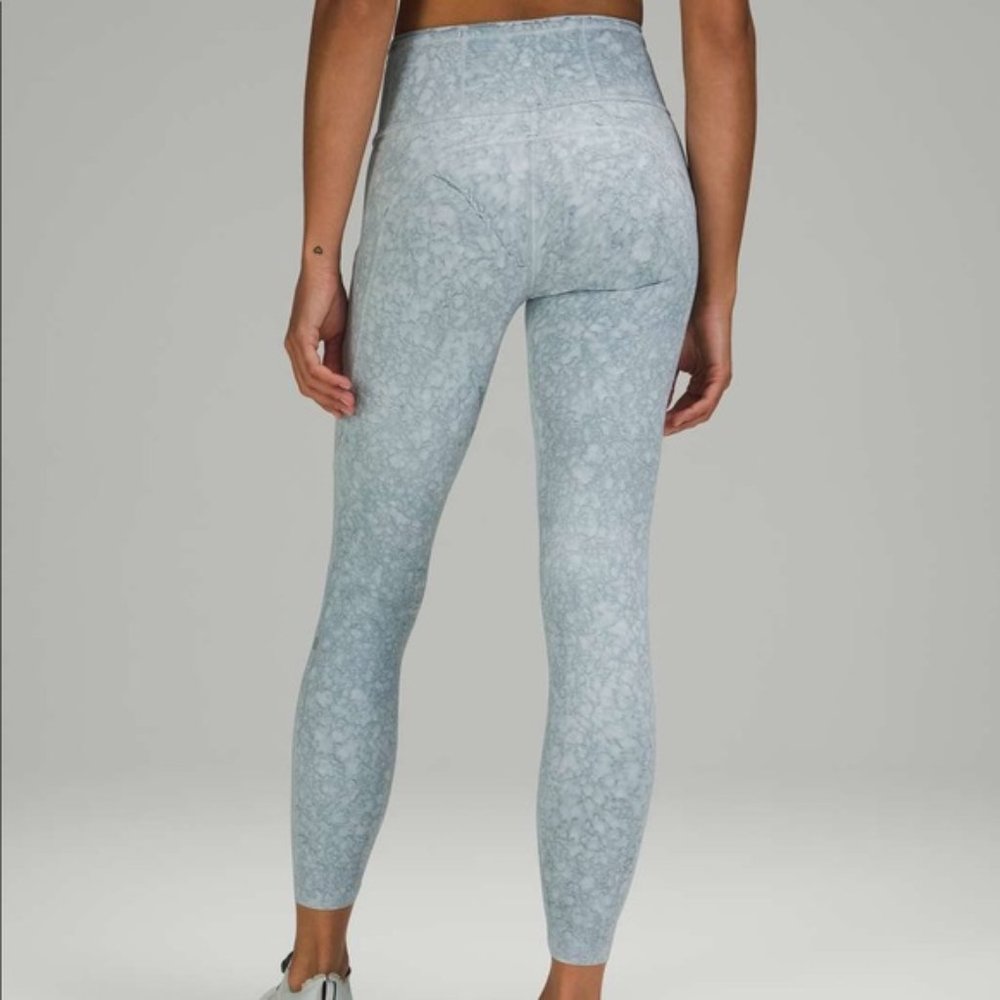 Lululemon Fast and Free High-Rise Tight 25" - City Grit White Blue
